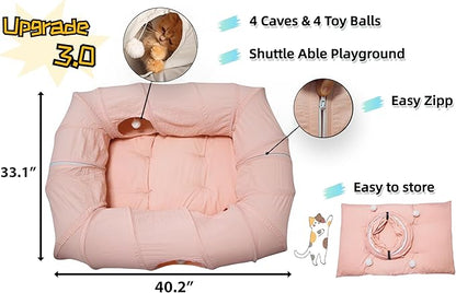 XxingSheep 4 Ways Shuttled XL Cat Tunnel Bed - Image 3