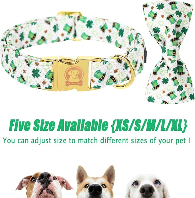 MR. CHUBBYFACE St.Patrick's Clover Dog Collar - Image 3