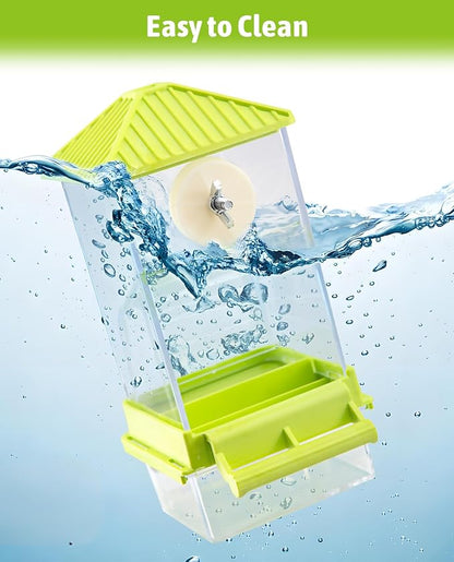 Hamiledyi Automatic Bird Feeder No Mess Bird Cage Feeder Seed Food Container - Image 7