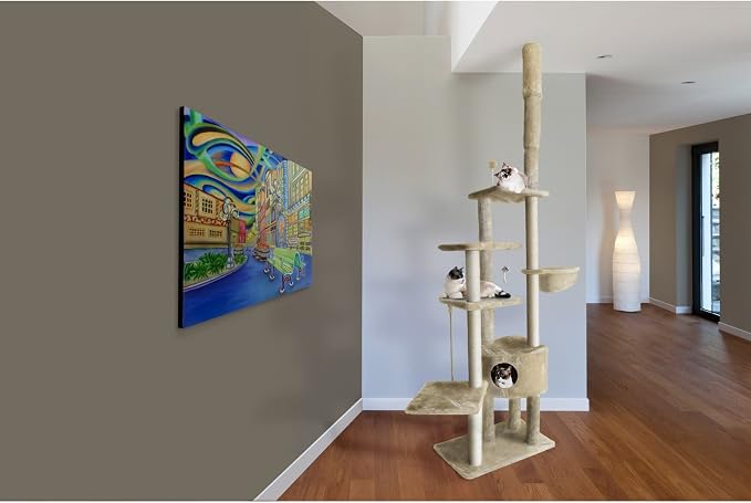 Furhaven 100"-113" Tall Cat Tree - Image 5