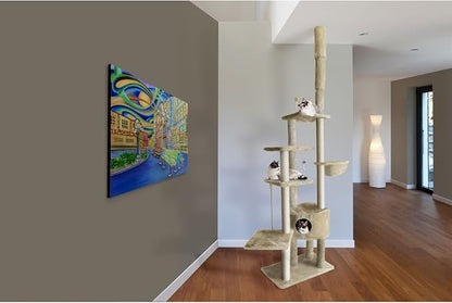 Furhaven 100"-113" Tall Cat Tree - Image 5