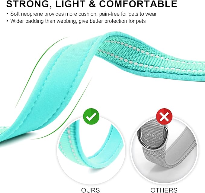 azuza Reflective Dog Collar, Soft Neoprene Padded Pet Collar - Image 3