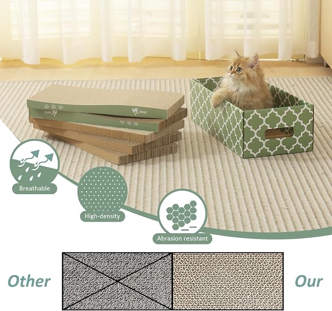 MECOOL Cat Scratching Board，5PC Cat Scratch Pad - Image 5