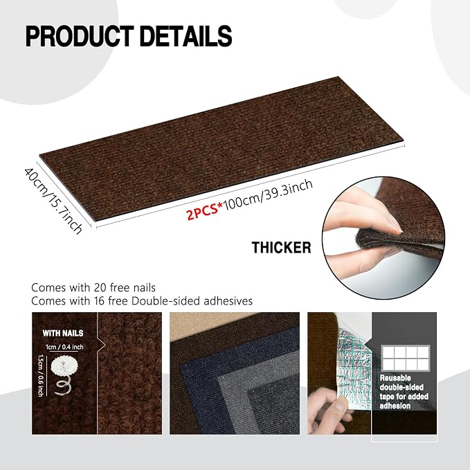2Pack Total 78.7"x15.8" Cat Scratch Mat - Image 2