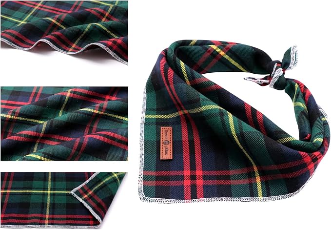 Lionet Paws Christmas Dog Bandana Washable Cotton Handkerchief Scarf Triangle - Image 4