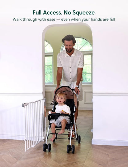 Babelio Baby Gate for Stairs, Kitchen & Doorways, No Bottom Bar| Easy - Image 3