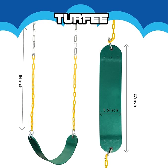 TURFEE Heavy Duty Swing Seat Green Color - Image 6