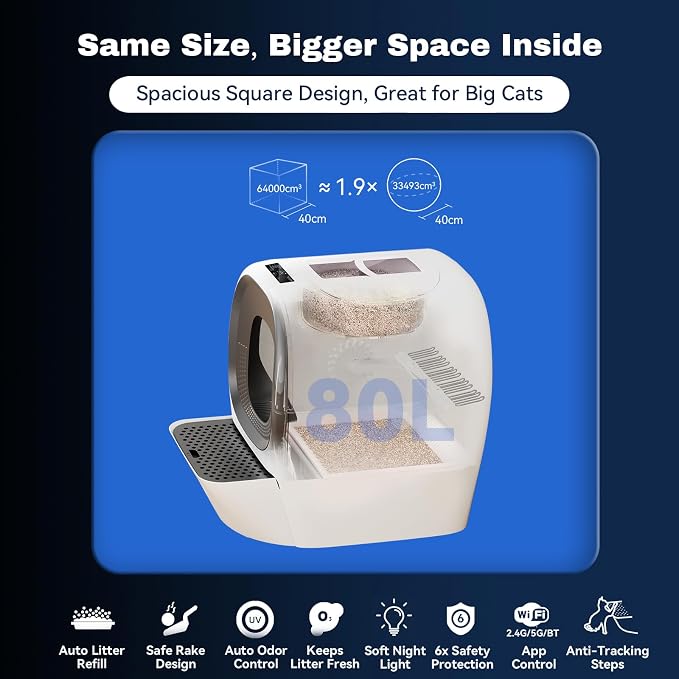 Self Cleaning Litter Box Auto Refill, Automatic Robot Litter Box - Image 5