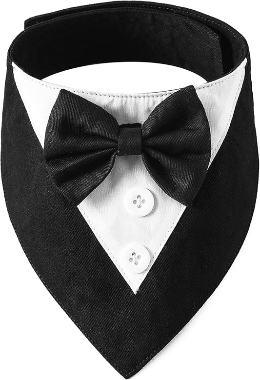 ADOGGYGO Formal Dog Tuxedo, Wedding Dog Bandana Collar by ADOGGYGO