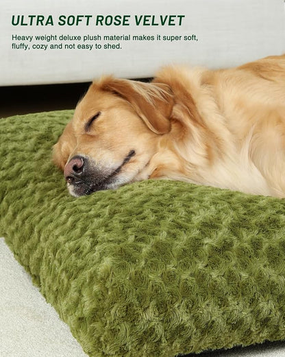 KSIIA Washable Dog Bed Comfy Dog Crate Pad Deluxe Plush Pet Bed Non-Slip Kennel - Image 2