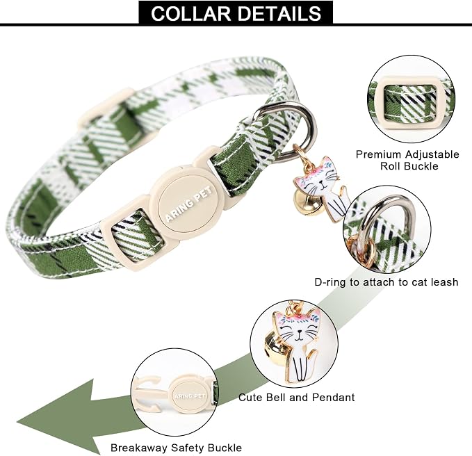 ARING PET 2 Pack Cat Collar-Cute Cotton Cat Collar - Image 2