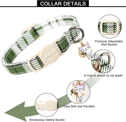 ARING PET 2 Pack Cat Collar-Cute Cotton Cat Collar - Image 2