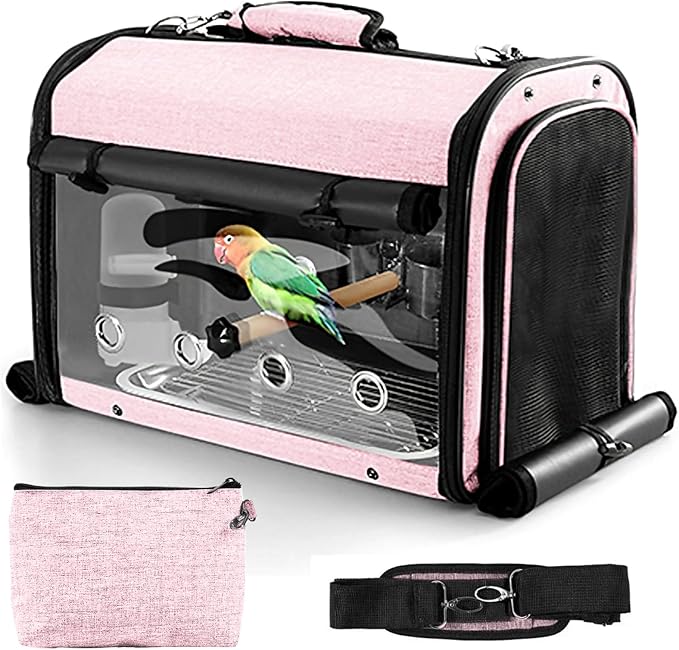Sanmoncare Bird Carrier Bag Cockatiel Travel Cage by Sanmoncare