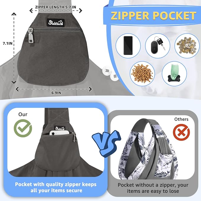 SlowTon Dog Carrier Sling, Thick Padded Adjustable Shoulder Strap Dog Carriers - Image 3