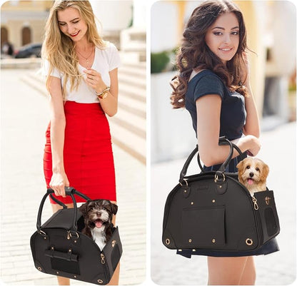 Foldable Premium PU Leather Dog Purse - Image 6
