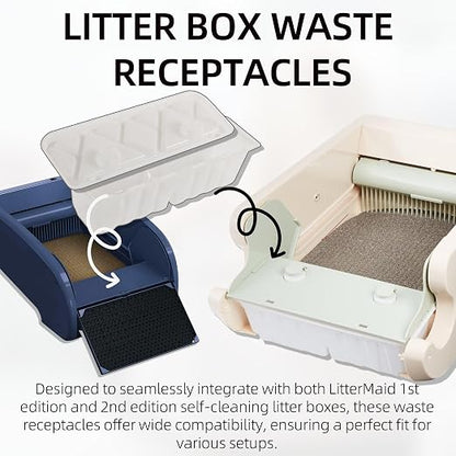 20-Pack Litter Box Waste Receptacles Compatible - Image 3