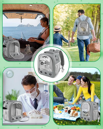 Guinea Pig Carrier Backpack, Portable Small Pet Travel Carriers - Image 6