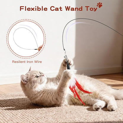 Pawaboo Feather Teaser Cat Toy - Image 2