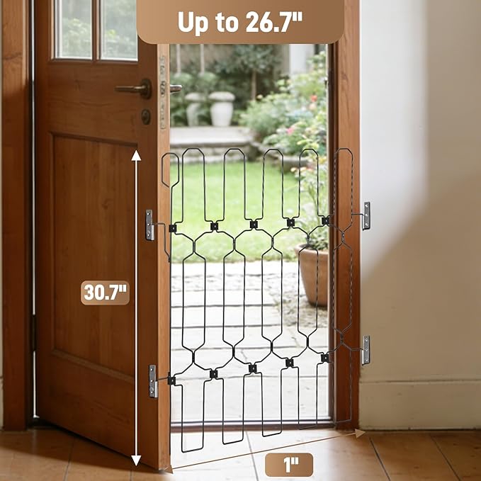 Retractable Dog Gate for Front Door 35.4" Wide 30.7" Tall Automatic Retractable - Image 4