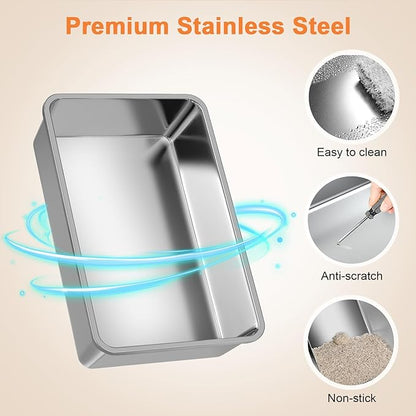 XXXXL Stainless Steel Cat Litter Box - Image 4