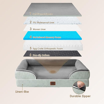 EHEYCIGA Orthopedic Dog Bed for Medium Dogs, Waterproof Memory Foam Medium Dog - Image 5