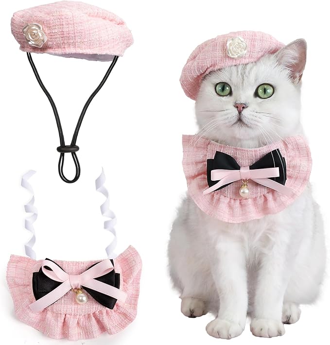 HOWWFALY 2PCS Cat Beret Hat by HOWWFALY