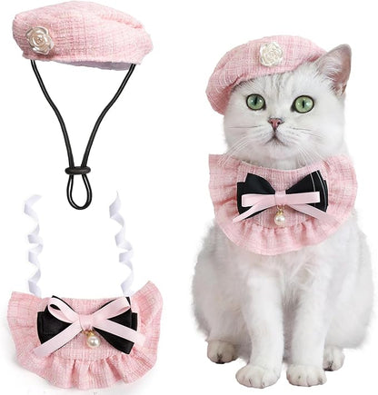HOWWFALY 2PCS Cat Beret Hat by HOWWFALY