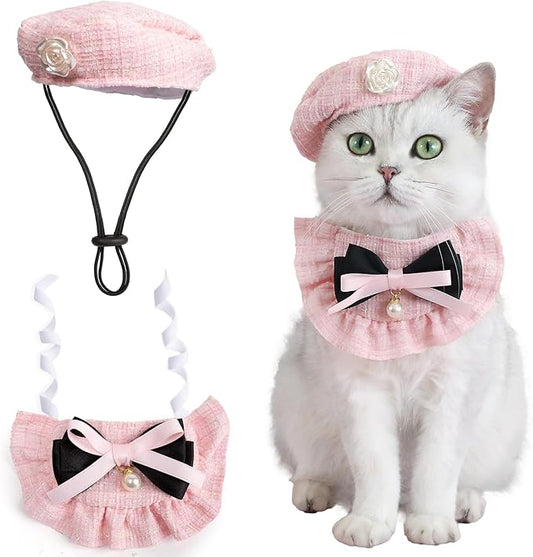 HOWWFALY 2PCS Cat Beret Hat by HOWWFALY