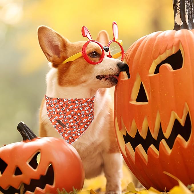 Fall Dog Bandana, Autumn Triangle Bid Scarf - Image 4