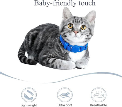 Breakaway Cat Collar with Bell, Safety Buckle Kitten Collar, Elastic Strech - Image 3