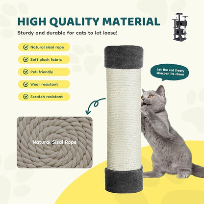 Cat Tree 54 Inch, Sisal Scratching Posts and Climbing Ladder, Pet Play Toy - Image 4