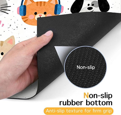 Pet Feeding Mat 24x16 inch Cat and Dog Print Meal Pad Non Slip Floor Mat - Image 7