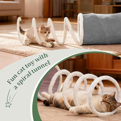Ownpets 2-in-1 Cat Tunnel, Large Lollipop Shape Cat Tunnel Toy - Image 6