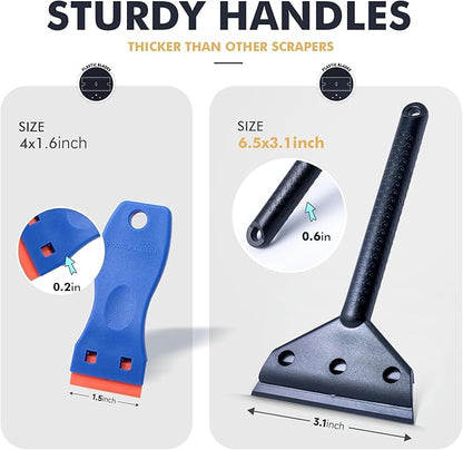 FOSHIO Long Handle Plastic Razor Blade Scraper - Image 3