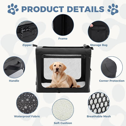 DUMOS Dog Crate 30 Inch Travel Cat Pet Carrier - Image 3