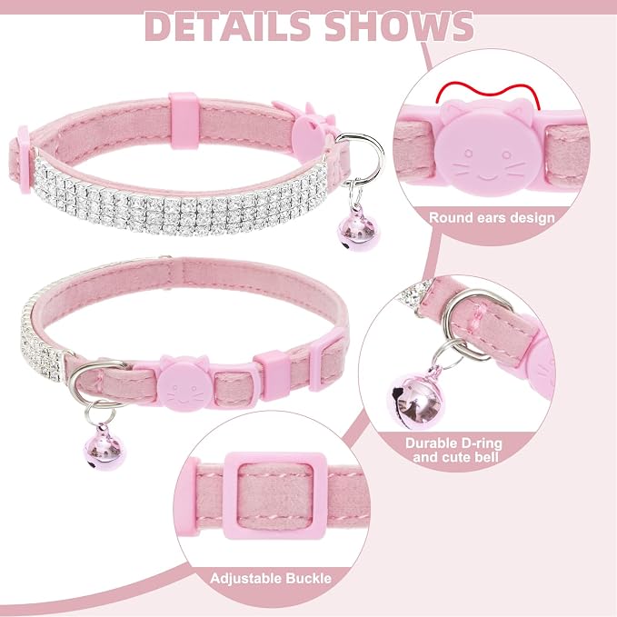 EXPAWLORER Soft Velvet Safe Cat Collars - Image 3