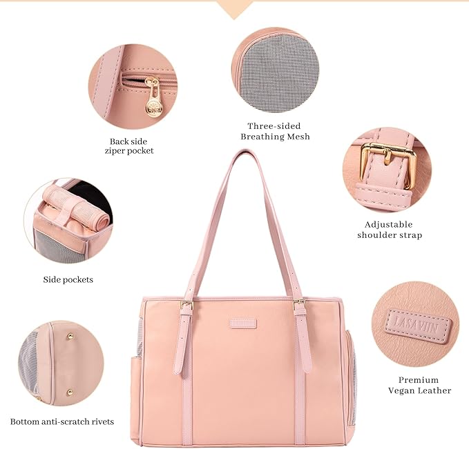 Fashion Dog Purse Pet Carrier Leather Bag - Image 4