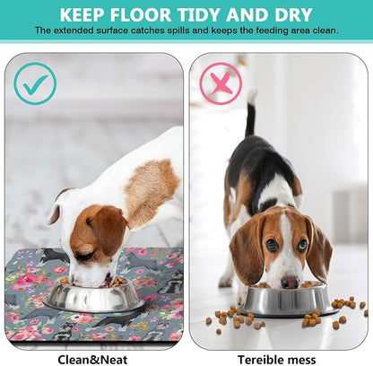 Schnauzer Dog Food & Water Mat, Pet Feeding Mat - Image 4