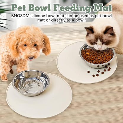 BNOSDM Silicone Cat Feeding Mat 2 Pack Dog Bowl Mats Pet Silicone Food Mat - Image 7