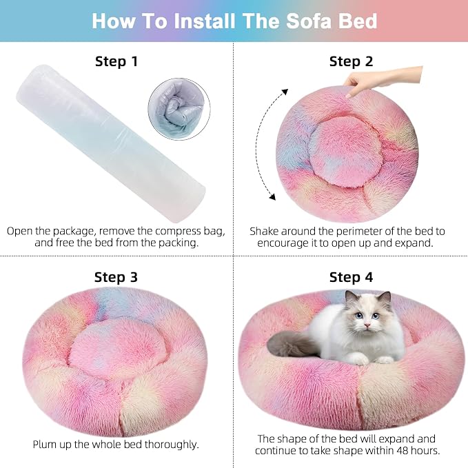 Cat Beds for Indoor Cats, 20 Inch Dog Bed for Small Melium Large Dogs, - Image 6
