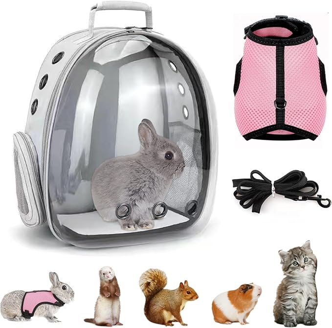 Small Pet Carrier Backpack Rabbit Carrier by CUTENNIOU