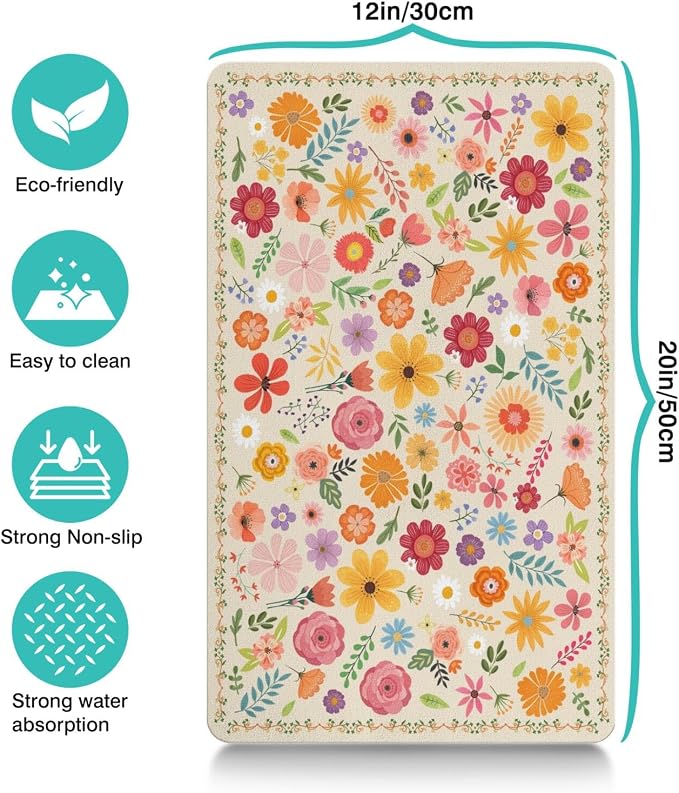 Pet Feeding Mat for Floors Waterproof Dog Mat for Food and Water Absorbent - Image 4