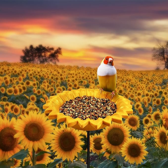 MIXXIDEA Sunflower Bird Feeder Baths - Image 5