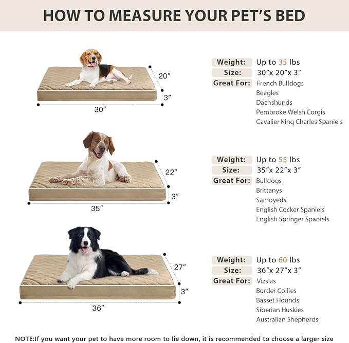 WNPETHOME Orthopedic Dog Bed Medium Size Dog, Waterproof Medium Dogs Bed - Image 5