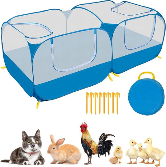 Small Pet Animals Playpen, Cage Tent Enclosure Large Chicken Run Coop by Ineariu