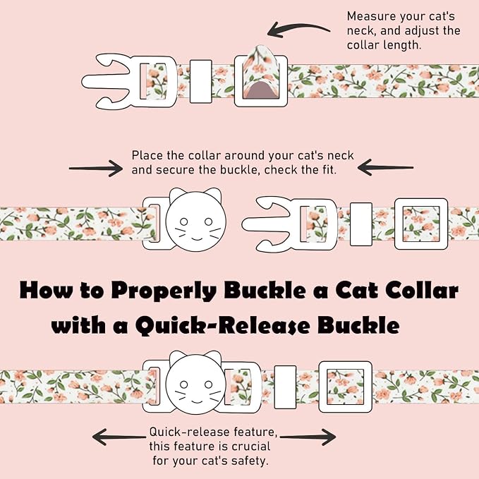 2 Pack Cotton Breakaway Cat Collars Set - Image 3