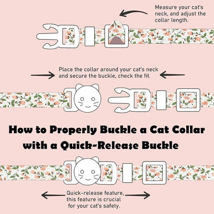 2 Pack Cotton Breakaway Cat Collars Set - Image 3