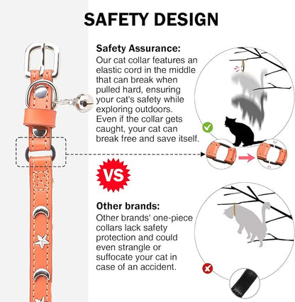 Leather Cat Collars for Boy Girl Cats - Image 6