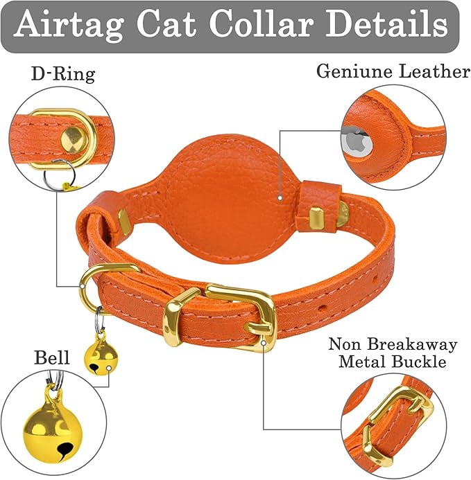 OOPSDOGGY Leather AirTag Cat Collar - Image 3