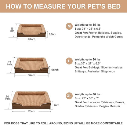 WNPETHOME Dog Beds for Large Sized Dogs, Washable Orthopedic Dog Couch Sofa Bed - Image 4